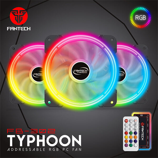FANTECH TYPHOON FB302 ADDRESSABLE RGB PC FAN FANTECH TYPHOON FB302 ADDRESSABLE RGB PC FAN